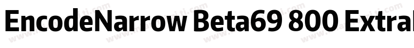 EncodeNarrow Beta69 800 ExtraBold字体转换